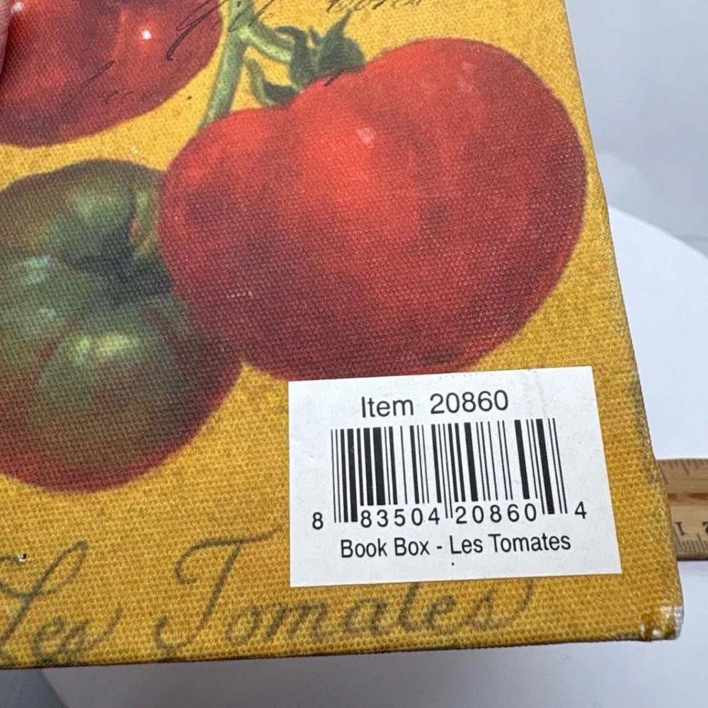 Decorative Book Box Tomato Marmalade Kitchen Storage Keepsake Hidden Compartment